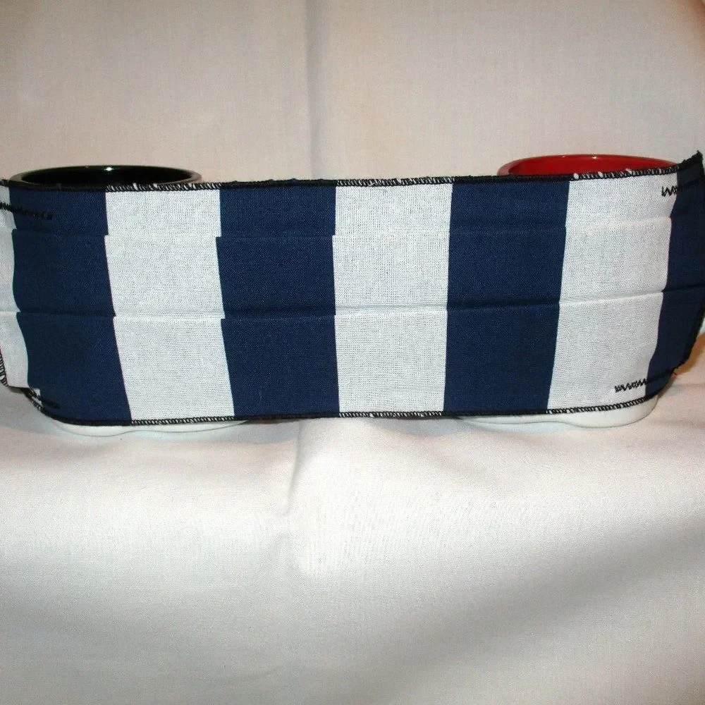 Face Mask Blue and White Stripe
